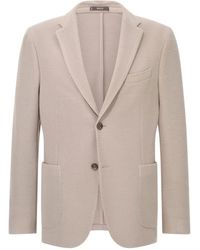 BOGGI - Micro-Textured Wool Blazer - Lyst