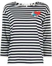 Chinti & Parker - Heart Smurf Striped T-shirt - Lyst