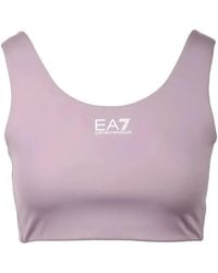 EA7 - Logo-Print Sports Top - Lyst