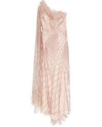 Gemy Maalouf - Bead-Embellished One-Shoulder Dress - Lyst