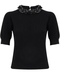 Ulla Johnson - Liv Embroidered Knit Top - Lyst