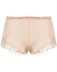 Carine Gilson - Calais Caudry-Lace Silk Shorts - Lyst