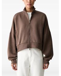 adidas - Logo-Embroidered Zip-Up Sweatshirt - Lyst