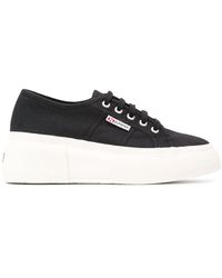 superga pelle nera