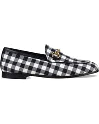 Gucci - Horsebit Loafers Met Gingham Ruit - Lyst