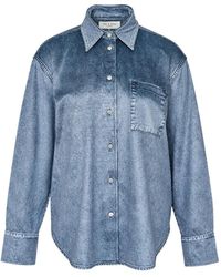 Rag & Bone - Miramar Velvet Long-Sleeve Shirt - Lyst