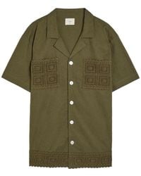 CHE - Crochet-Panelled Camp-Collar Shirt - Lyst