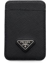 Prada - Saffiano-Leather Card Holder - Lyst