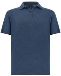 Paul & Shark - Open-Collar T-Shirt - Lyst