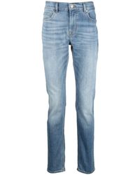 7 For All Mankind - Mid-rise Straight-leg Jeans - Lyst