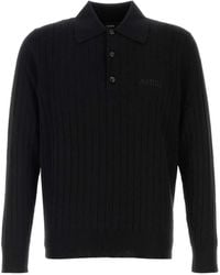 Amiri - Polo En Maille À Design Côtelé - Lyst