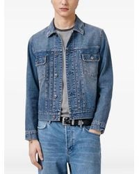 AllSaints - Exile Button-Fastening Denim Jacket - Lyst