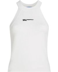 KARL LAGERFELD - Sleeveless Tank Top - Lyst