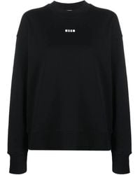 MSGM - Logo-Print Long-Sleeve Sweatshirt - Lyst
