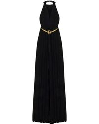 Elisabetta Franchi - Halterneck Maxi Dress - Lyst