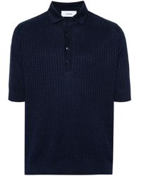 Lardini - Ribbed-knit Polo Shirt - Lyst