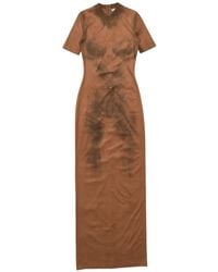 Acne Studios - Trompe-L'Œil Suede Dress - Lyst