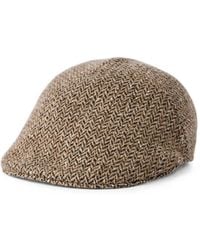 Brunello Cucinelli - Dazzling & Sparkling Virgin Wool Chevron Flat Hat - Lyst