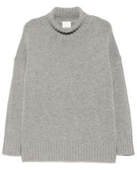 Allude - Ribbed-Knit Mock-Neck Sweater - Lyst