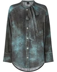 Pinko - Tie-Neck Shirt - Lyst