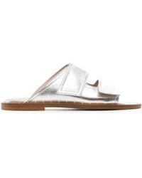 SCAROSSO - Metallische Karen Pantoletten - Lyst