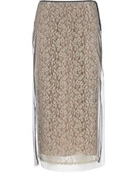 Fendi - Layered Midi Skirt - Lyst