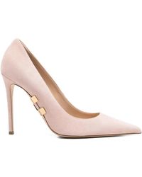 Elisabetta Franchi - Escarpins En Daim À Logo Bijou - Lyst