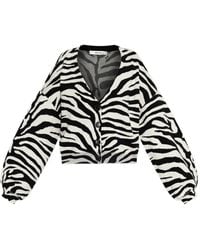Gestuz - Vest Met Zebraprint En Ballonmouwen - Lyst