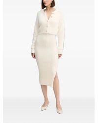 Morgan - Ribbed-Knit Cardigan And Midi Dress Set - Lyst