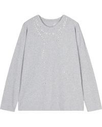 JNBY - Pearl-Embellished Long-Sleeve T-Shirt - Lyst