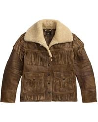 RRL - Fringed Fur Coat - Lyst