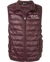 ea7 gilet red