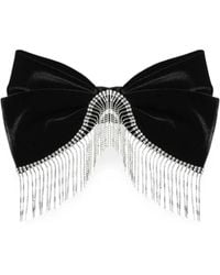ANOUKI - Crystal-Embellished Velvet Hair Clip - Lyst