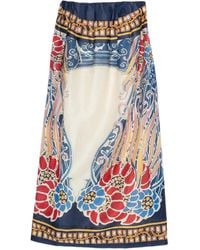 La DoubleJ - Geometric-Pattern Midi Dress - Lyst