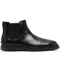 Tod's - Tronchetto Slip-on Leather Boots - Lyst