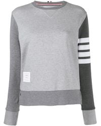 Thom Browne - Relaxed Fit Striped Crewneck Sweater - Lyst