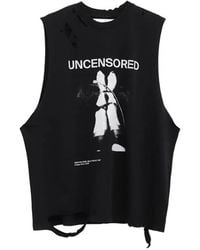 MATIERES FECALES - Distressed Graphic-Print T-Shirt - Lyst