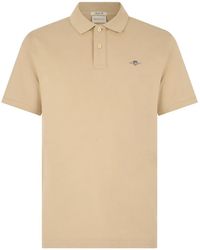 GANT - Polo À Logo Brodé - Lyst