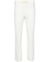 Twinset - Logo-Plaque Straight-Leg Trousers - Lyst