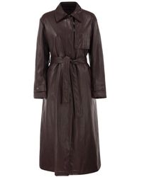 Herno - Belted Leather-Effect Trench Coat - Lyst