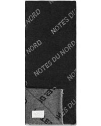 Notes Du Nord - Sciarpa Con Frange E Logo - Lyst
