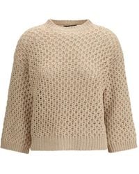 Fabiana Filippi - Open-Knit Crew-Neck Sweater - Lyst