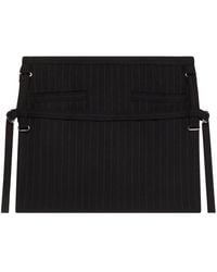 Courreges - Pinstriped Virgin Wool Mini Skirt - Lyst