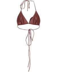 Magda Butrym - Rose-Embellished Triangle Bikini Top - Lyst