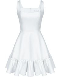 POST MERIDIEM - Ruffle-Hem Mini Dress - Lyst