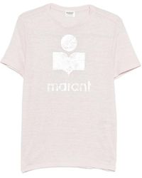 Isabel Marant - Zewel Linen Logo T-Shirt - Lyst