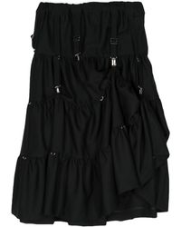 Noir Kei Ninomiya - Wool Draped Skirt - Lyst