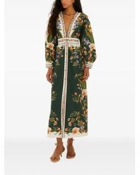 FARM Rio - Nature V-Neck Buttoned Maxi Dress - Lyst