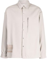 Izzue - Logo-embroidered Long-sleeve Shirt - Lyst