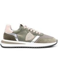 Philippe Model - Leather-Panelled Low-Top Sneakers - Lyst